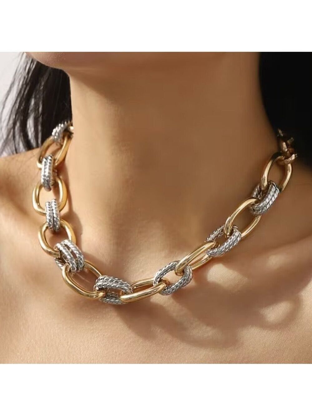 Elegant Luxury Golden Tone Necklace – Non-Tarnish, Hypoallergenic, Trendy